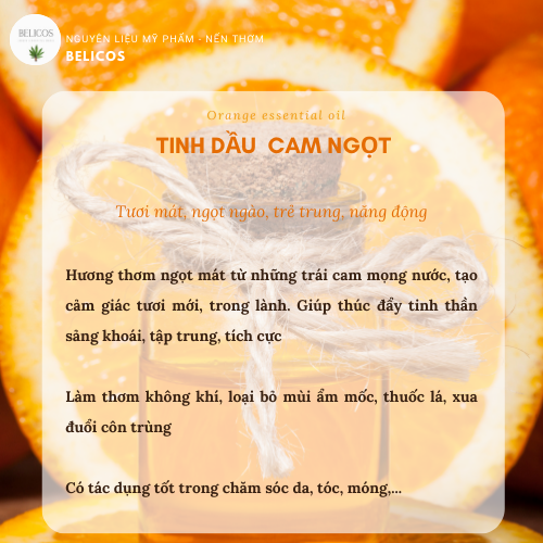 Công dụng của tinh dầu cam