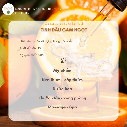 Sử dụng tinh dầu cam