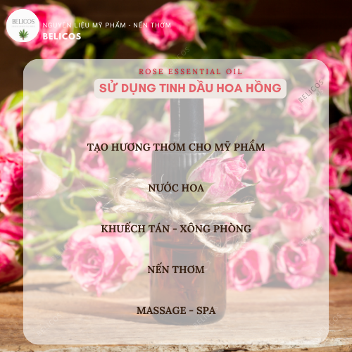 Ứng dụng tinh dầu hoa hồng