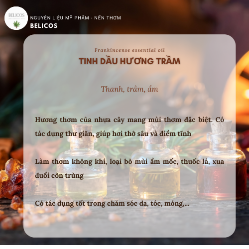 Công dụng của tinh dầu nhựa hương trầm