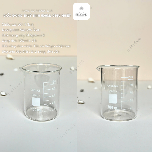 Becher thuỷ tinh chia vạch 100ml