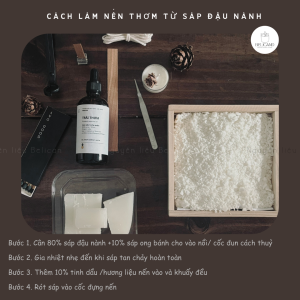 Làm nến thơm từ sáp đậu nành và sáp ong