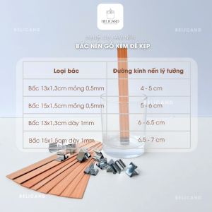 Sử dụng bấc gỗ làm nến