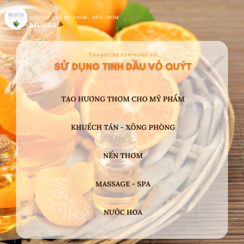 Sử dụng Tinh dầu vỏ quýt