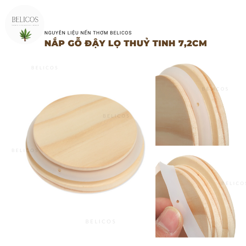 Nắp đậy lọ thuỷ tinh bằng gỗ