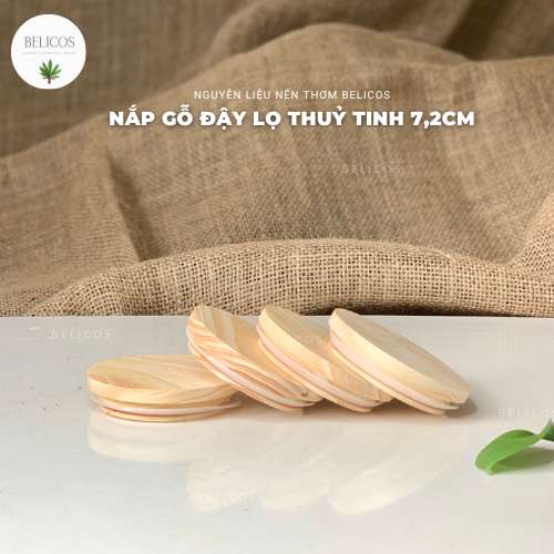 Nắp đậy cốc nến bằng gỗ