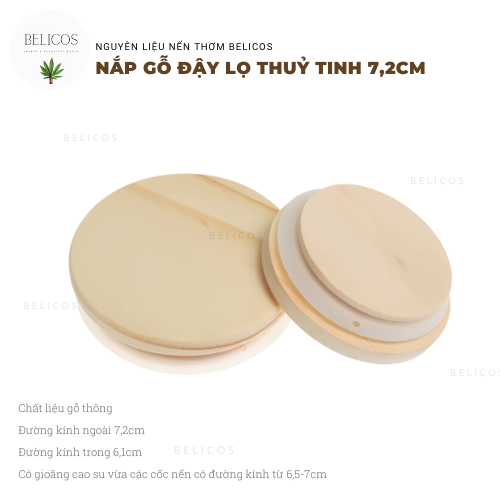 Nắp gỗ đậy cốc nến