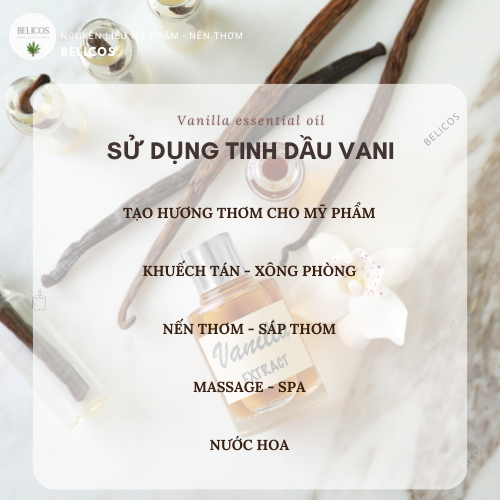 Sử dụng tinh dầu Vanilla