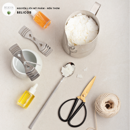 Chuẩn bị nguyên liệu làm nến