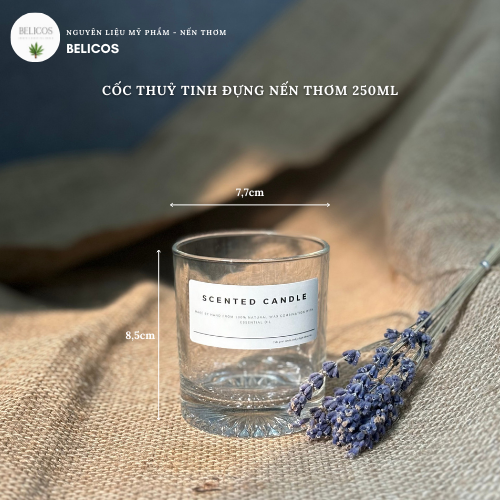 Kích thước cốc nến 250ml
