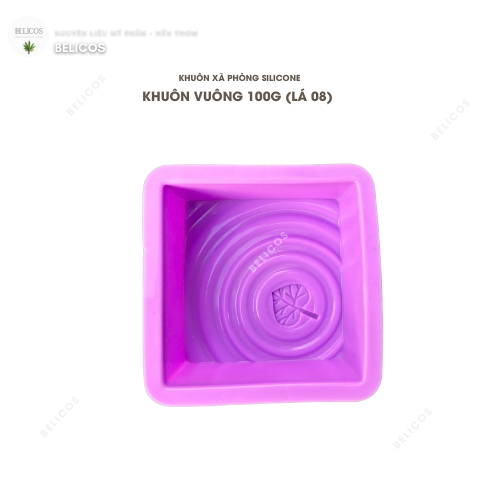 Khuôn xà phòng vuông 100g hình chiếc lá dưới nước