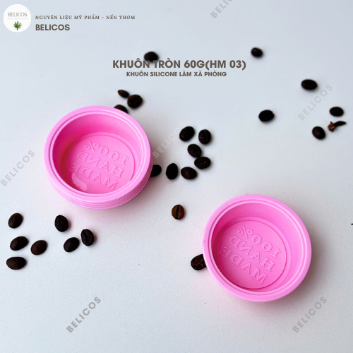 Khuôn xà phòng tròn 100% handmade 