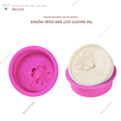 Khuôn xà phòng hình cỏ bốn lá Clover