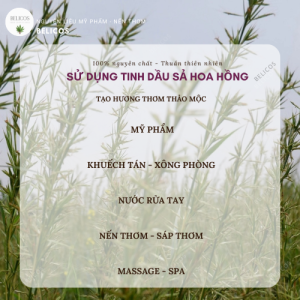 Sử dụng tinh dầu sả hoa hồng