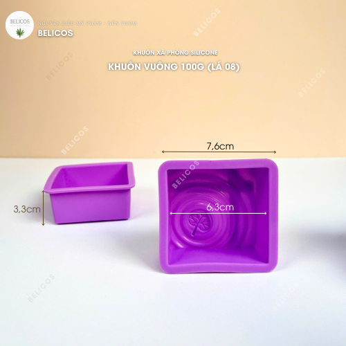 Kích thước khuôn xà phòng vuông 100g