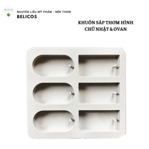 Khuôn silicone chữ nhật & ovan