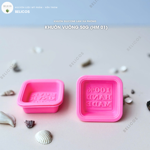 Khuôn làm xà phòng vuông 50g