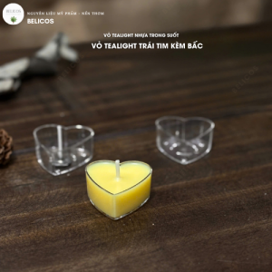 Cốc tealight trái tim kèm bấc