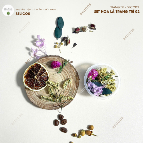 Hoa khô trang trí nến thơm