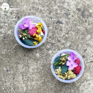 Hoa khô trang trí nến 02
