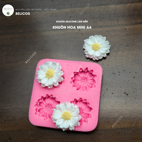 Khuôn silicone hoa cúc nhỏ nhiều cánh