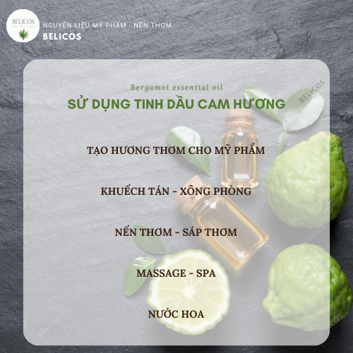 Sử dụng tinh dầu cam Bergamot