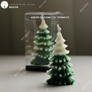 Làm nến thơm bằng khuôn silicone cây thông