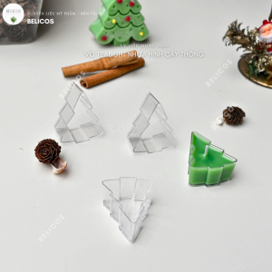 Vỏ tealight nhựa hình cây thông