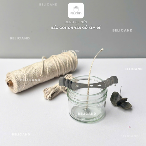 Bấc nến cotton vân gỗ