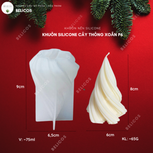 kích thước khuôn nến cây thông xoắn P6