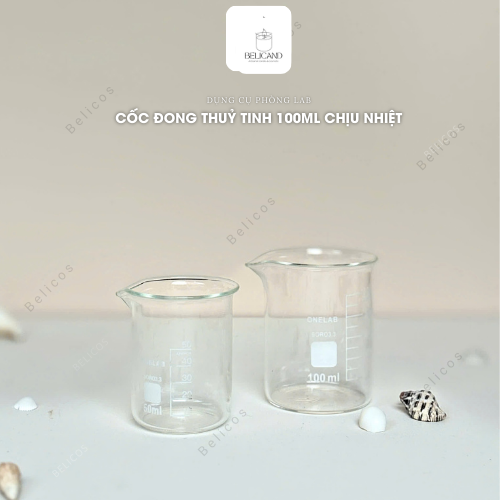 Cốc đốt thuỷ tinh chịu nhiệt 100ml Cốc đốt thuỷ tinh chịu nhiệt 100ml