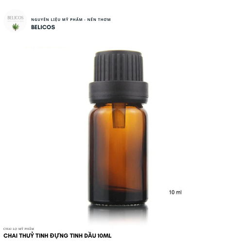 Chai đựng tinh dầu 10ML nắp đen