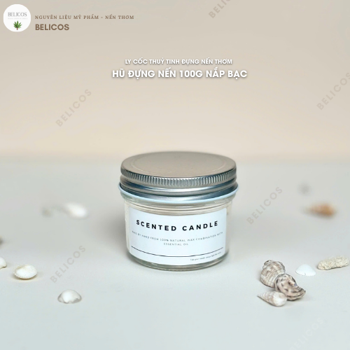 Hũ nến 100g nắp bạc
