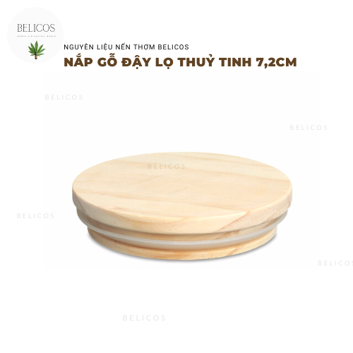 Nắp gỗ thông đậy cốc nến