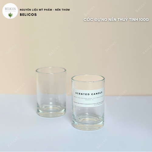 Cốc đựng nến thuỷ tinh 100g