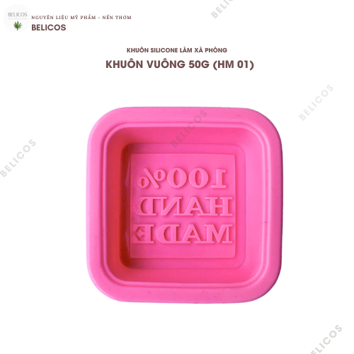 Khuôn xà phòng handmade hình vuông 50g