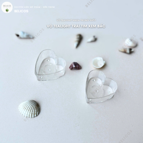 Vỏ nến tealight trái tim