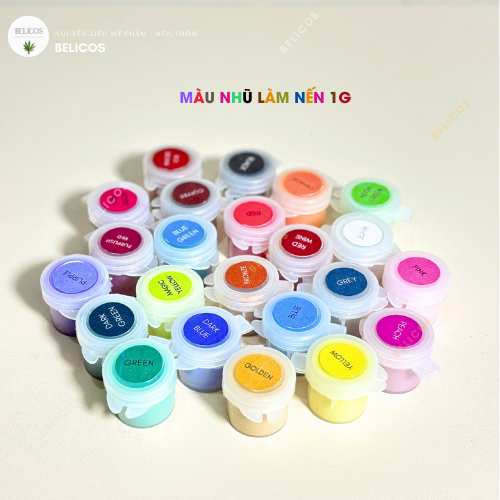 Màu làm nến ánh nhũ Màu làm nến ánh nhũ