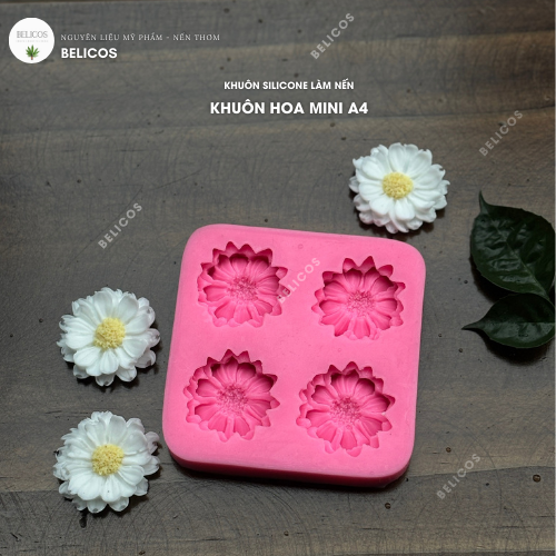 Khuôn silicone hoa cúc nhỏ nhiều cánh