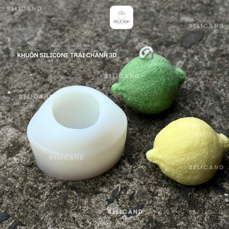 Khuôn silicone trái chanh sần 3D