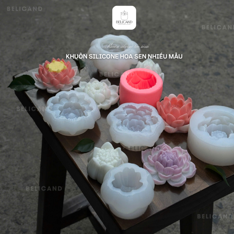 Khuôn silicone hoa sen 3D